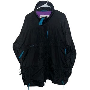 Vintage Columbia Sportswear Company 90’s Era Gizzmo Black Teal Purple Ski Jacket